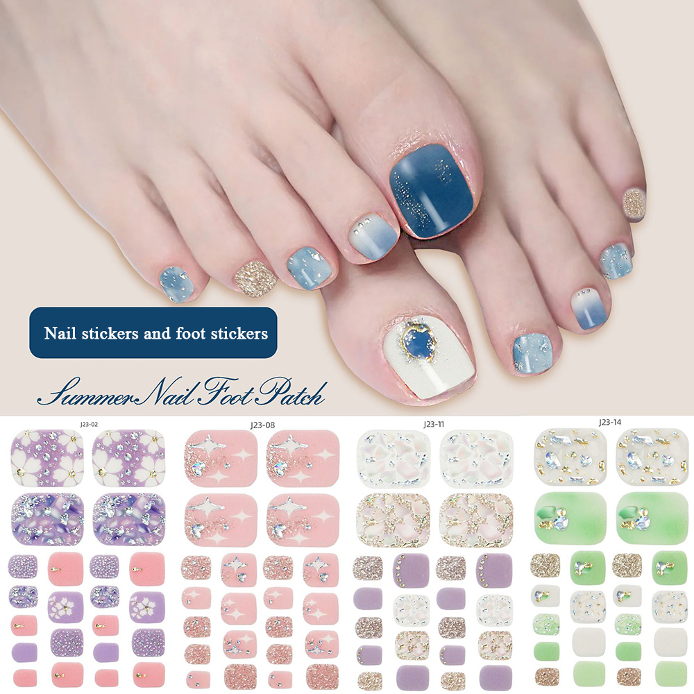22tips/Sheet Toe Nail Stickers – Full Cover Adhesive Bewertung und Preis