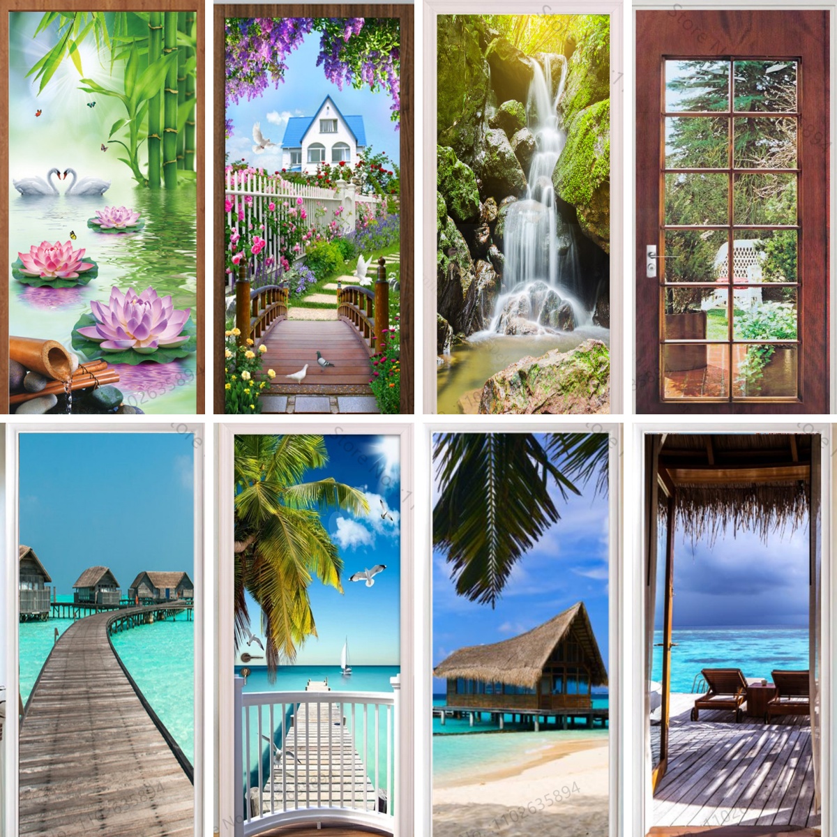 Natural Scenery Beach Waterfal – Full Cover Adhesive Bewertung und Preis