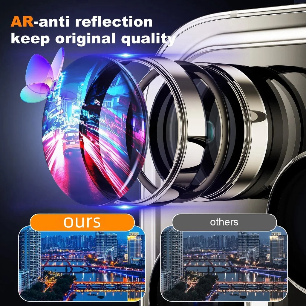 3Pcs Metal Camera Lens Protect – Tempered Glass Screen 9H Bewertung und Preis